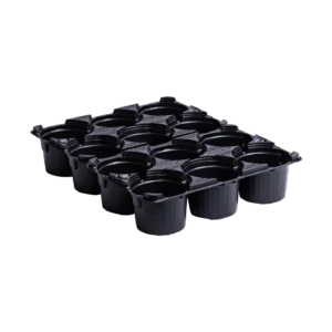 Multipack 2 x 6 round 9 cm pots, light (Double)